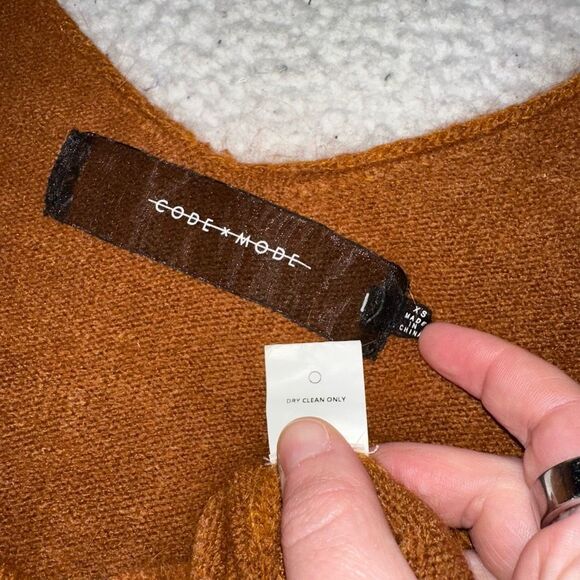 Code x Mode XS Knit Angora Blend Cropped Womens Tank Top Burnt Orange EUC - Picture 4 of 7